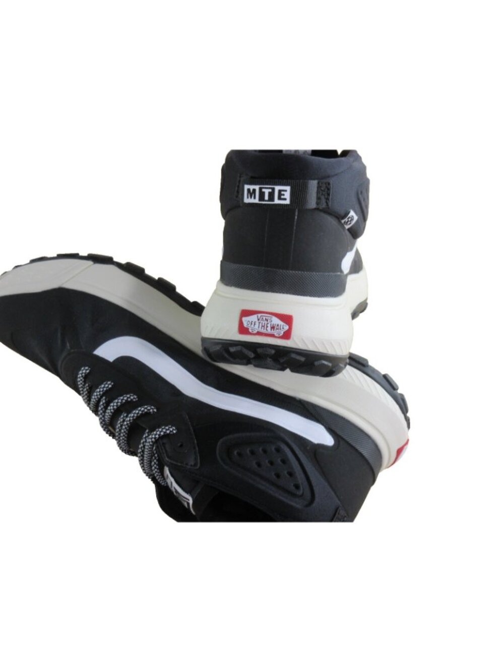 Vans Men's Mte Crosspath Mid Trail Shoes Black White All Weather Sizes NEW - Picture 6 of 7